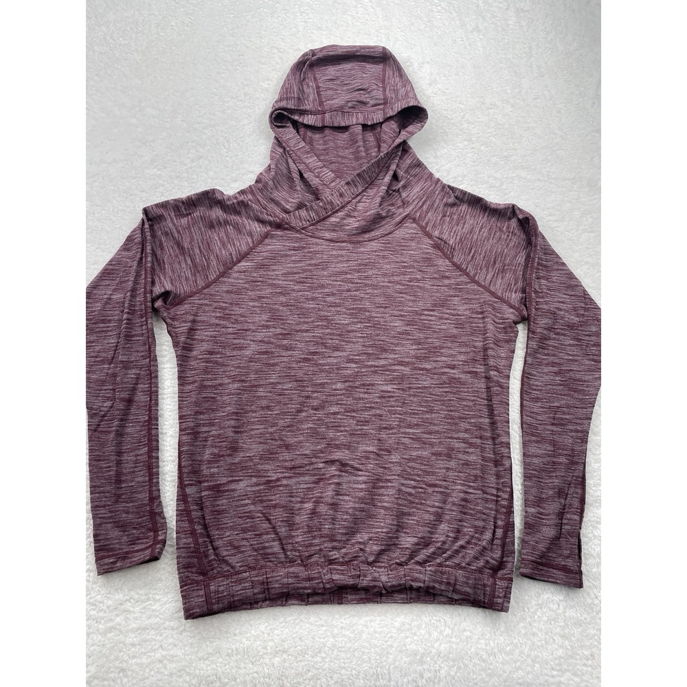 LULULEMON‎ Jacket Womens Size 10/12 Red Healthy Heart Hooded Running Pullover